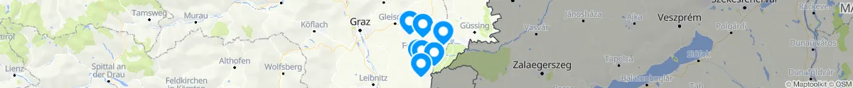 Kartenansicht für Apotheken-Notdienste in der Nähe von Unterlamm (Südoststeiermark, Steiermark)